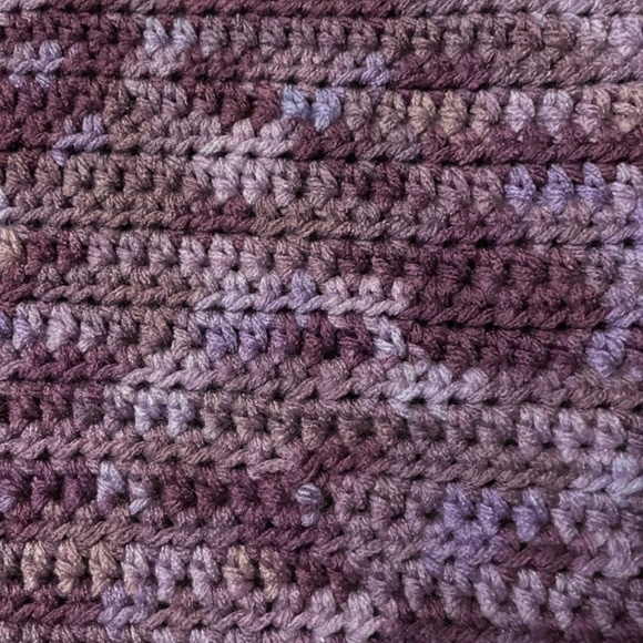 Purple Women’s Open Knit Cowl Scarf - Picture 3 of 5